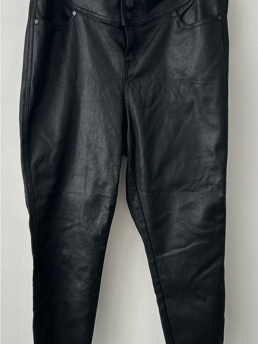 Black Faux Leather Pants